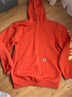 Carhartt Men's  Orange Hooded Sweatshirt